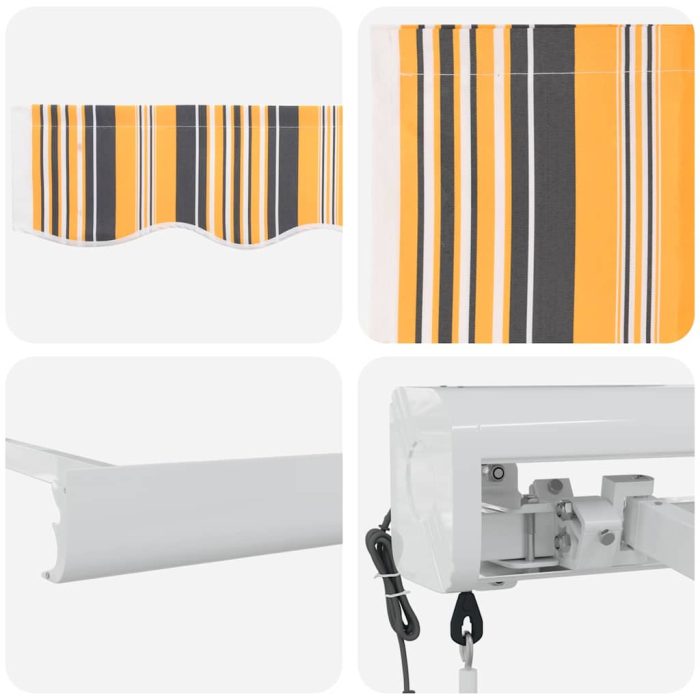 Novaro Behúzható napellenző Sokszínű 350 x 250 cm Szövet és Fém - Image 8