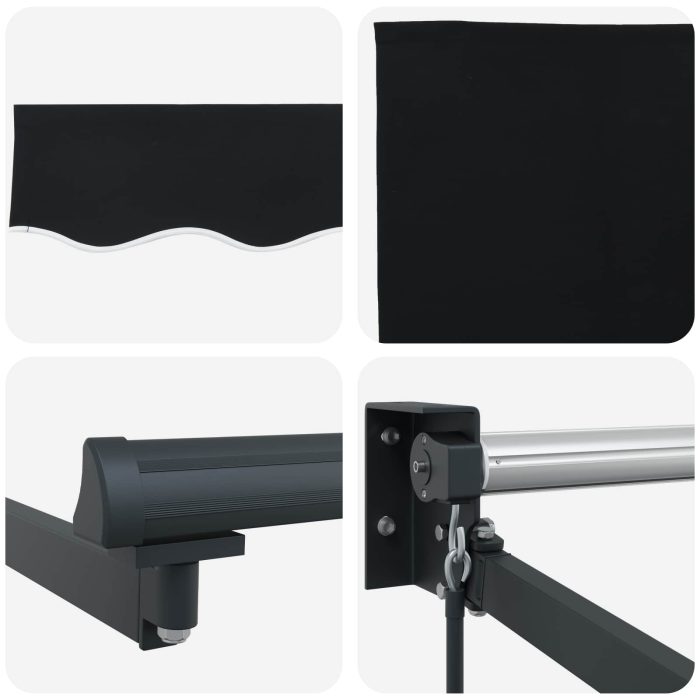 Novaro Behúzható napellenző Fekete 350 x 250 cm - Image 8