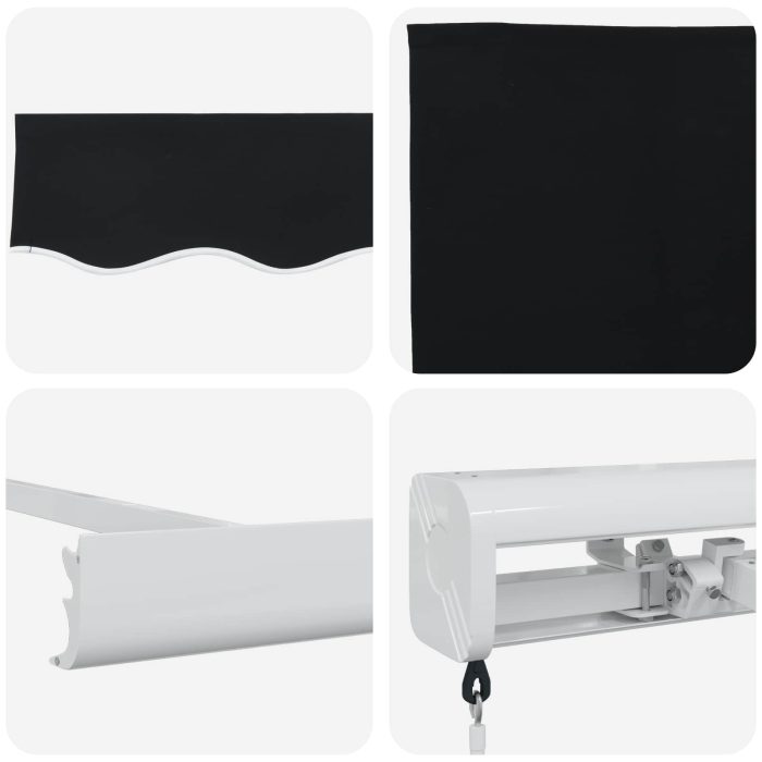 Novaro Behúzható napellenző Fekete 350 x 250 cm Vászon és Alumínium - Image 4