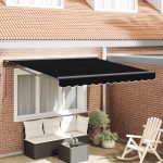 Novaro Napernyő keret Fekete 350 x 250 cm Poliészter PU bevonattal
