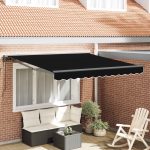 Novaro Napernyő keret Fekete 350 x 250 cm Poliészter PU bevonattal