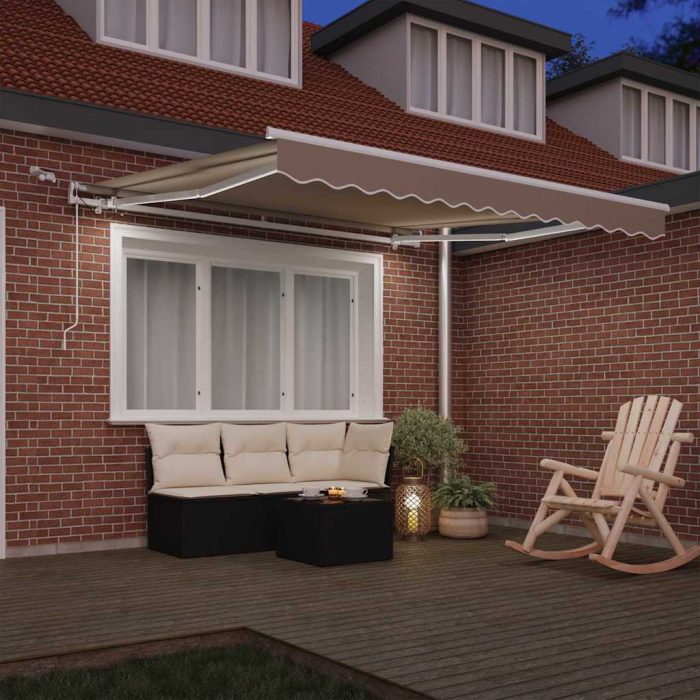 Novaro Behúzható napellenző Bézs 350 x 250 cm Poliészter - Image 3