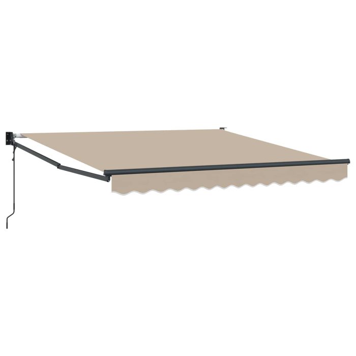 Novaro Behúzható napellenző Bézs 350 x 250 cm Poliészter és fém - Image 2