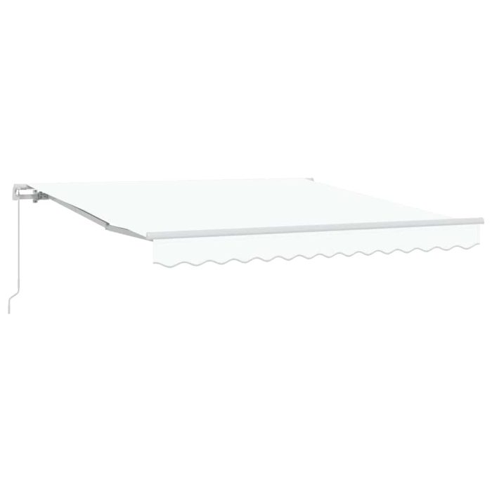 Novaro Behúzható napellenző Fehér 350 x 250 cm Pamut és Alumínium - Image 2