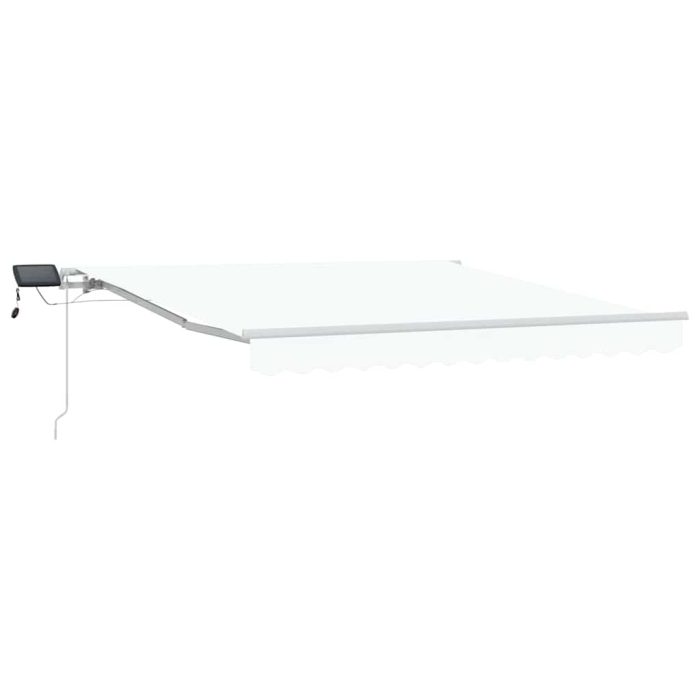 Novaro Behúzható napellenző Fehér 350 x 250 cm Szövet és Alumínium - Image 2