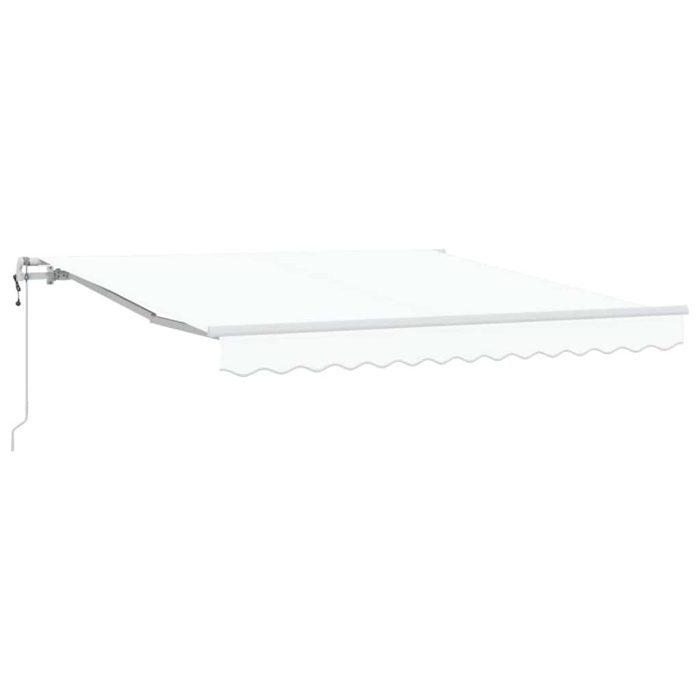 Novaro Behúzható napellenző Fehér 350 x 250 cm Szövet és Alumínium - Image 2