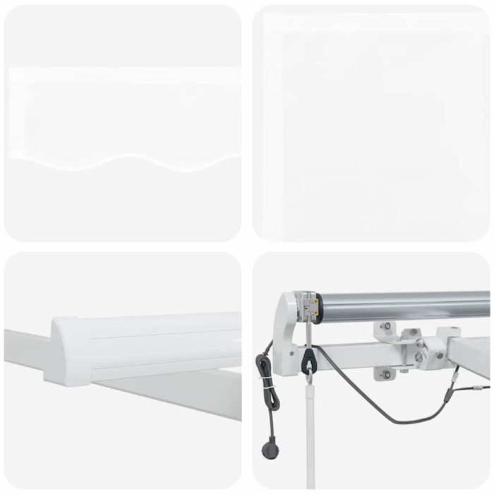 Novaro Behúzható napellenző Fehér 350 x 250 cm Poliészter - Image 10