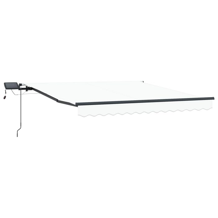 Novaro Behúzható napellenző Fehér 350 x 250 cm Szövet és Alumínium - Image 2