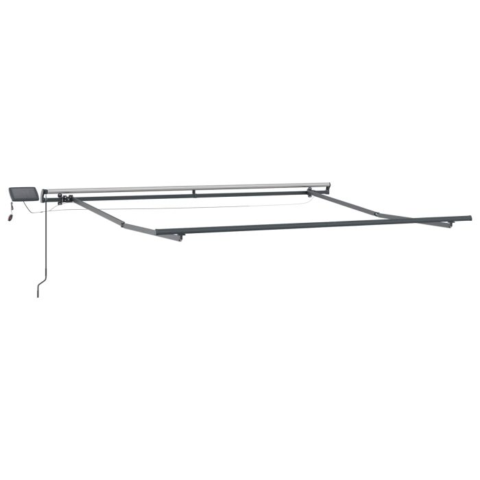 Novaro Behúzható napellenző Fehér 350 x 250 cm Szövet és Alumínium - Image 5