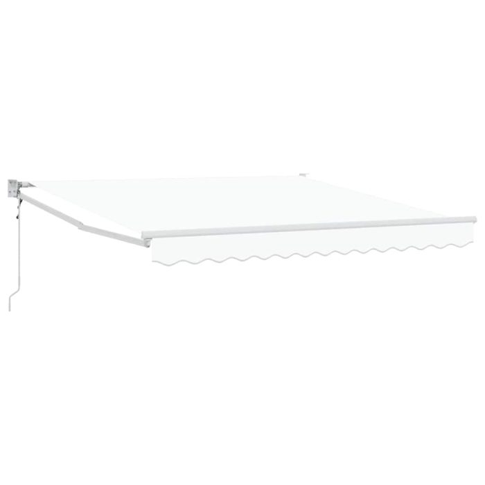Novaro Behúzható napellenző Fehér 350 x 250 cm Poliészter és fém - Image 2