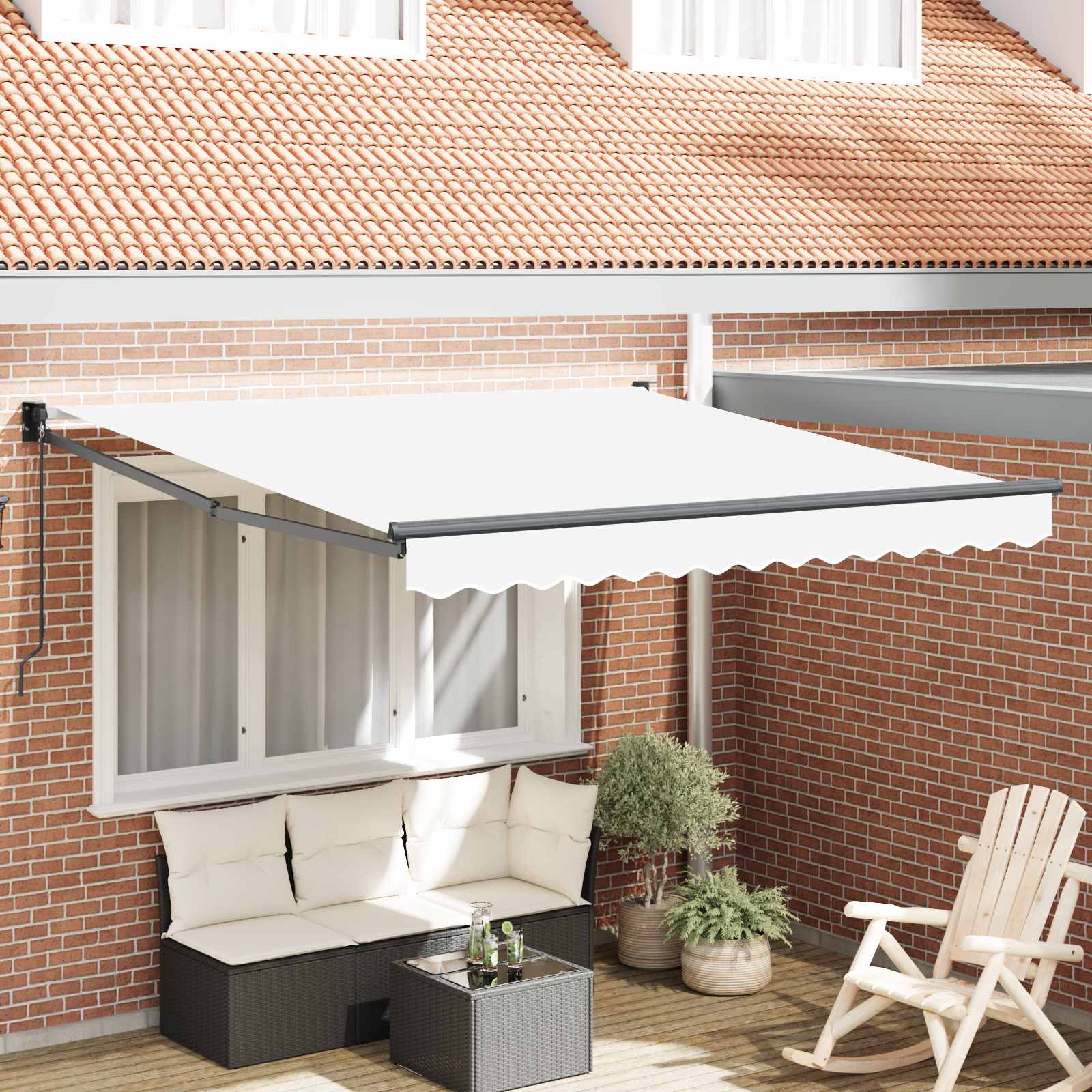 Novaro Behúzható napellenző Fehér 350 x 250 cm