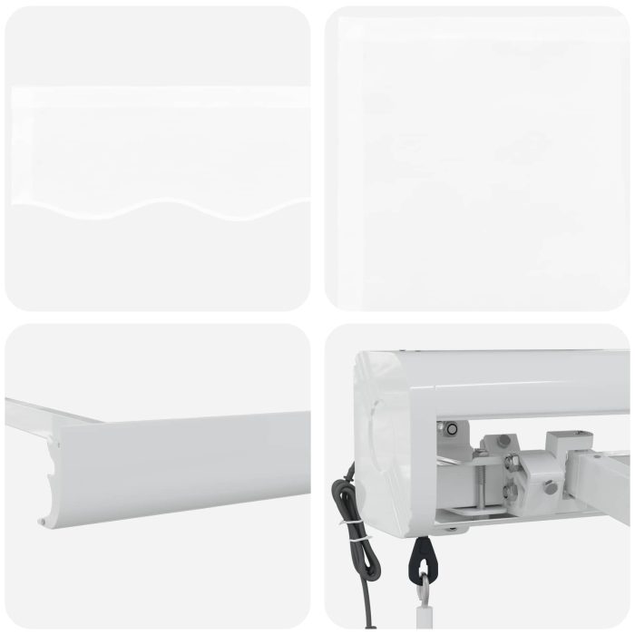 Novaro Behúzható napellenző Fehér 350 x 250 x 165 cm Szövet és Fém - Image 4