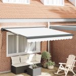 Novaro Behúzható napellenző Fehér 350 x 250 x 165 cm Szövet és Fém