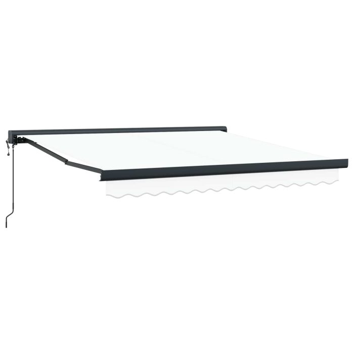 Novaro Behúzható napellenző Fehér 350 x 250 x 165 cm Szövet és Fém - Image 2