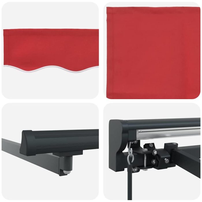 Novaro Napernyő keret Piros 350 x 250 cm Poliészter PU bevonattal - Image 8