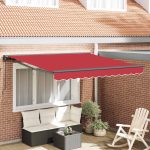 Novaro Napernyő keret Piros 350 x 250 cm Poliészter PU bevonattal