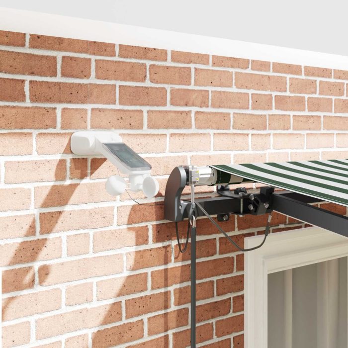 Novaro Behúzható napellenző Zöld és Fehér 350 x 250 cm Poliészter - Image 4