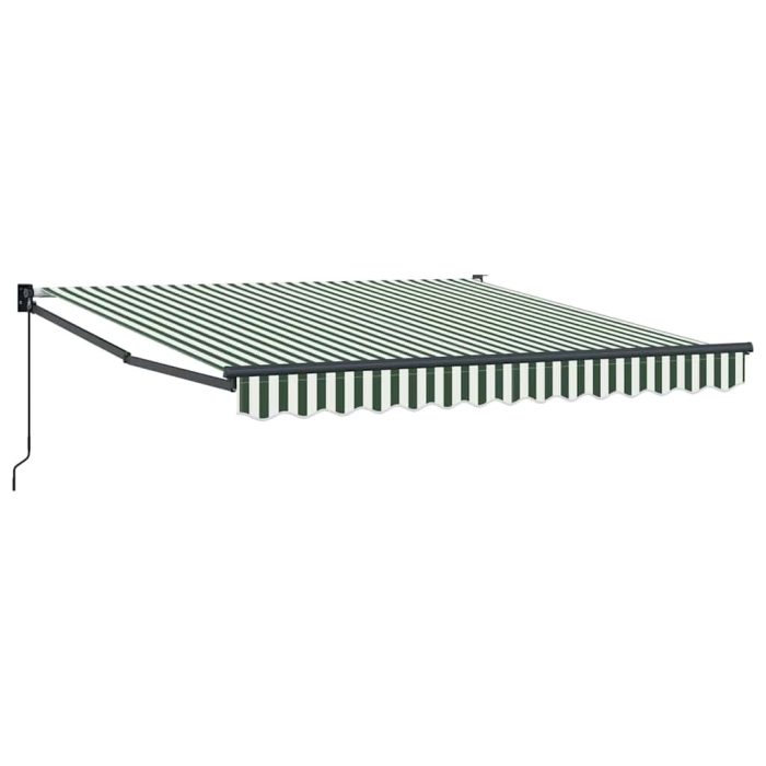 Novaro Behúzható napellenző Zöld és Fehér 350 x 250 cm - Image 2