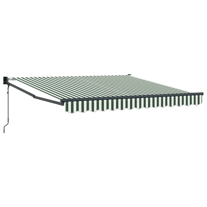Novaro Behúzható napellenző Zöld és Fehér 350 x 250 cm - Image 2