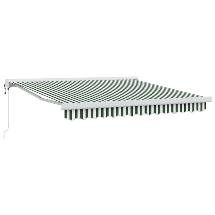Novaro Behúzható napellenző Zöld és Fehér 350 x 250 x 165 cm - Image 2