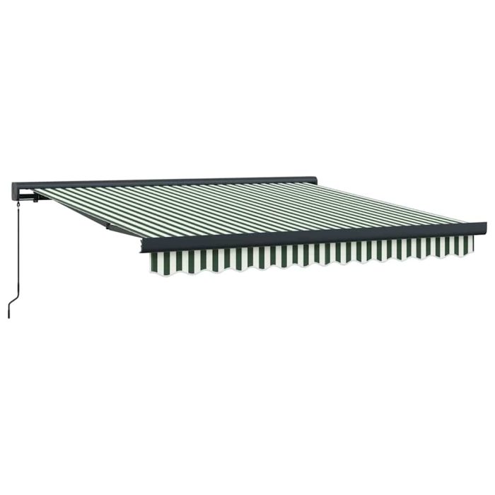 Novaro Behúzható napellenző Zöld és Fehér 350 x 250 cm - Image 2