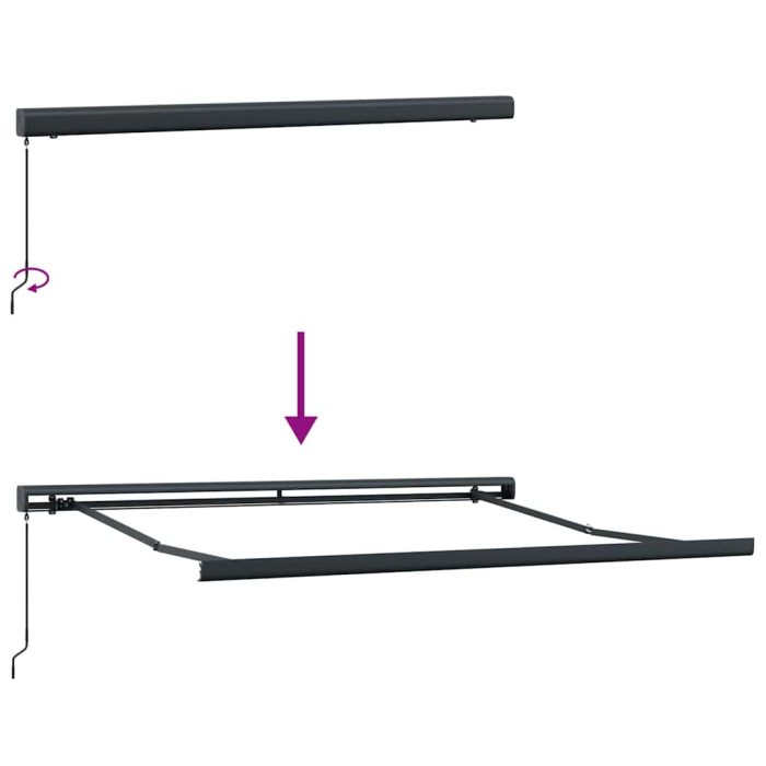 Novaro Behúzható napellenző Zöld és Fehér 350 x 250 cm - Image 9