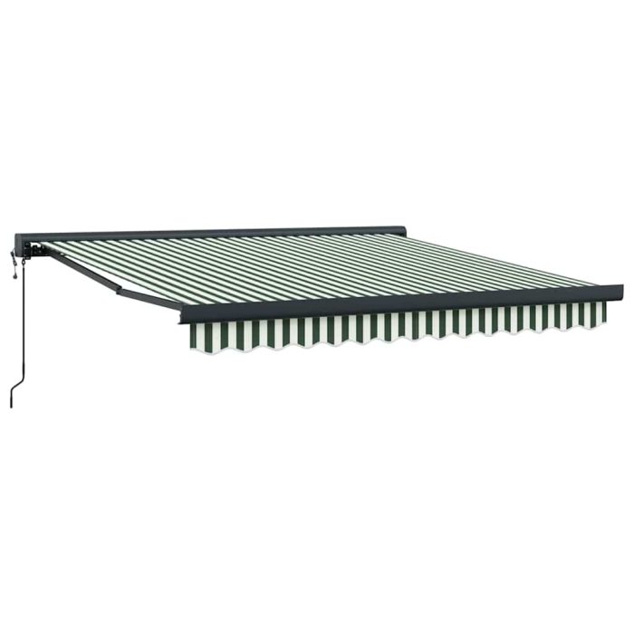Novaro Behúzható napellenző Zöld és Fehér 350 x 250 x 165 cm - Image 2