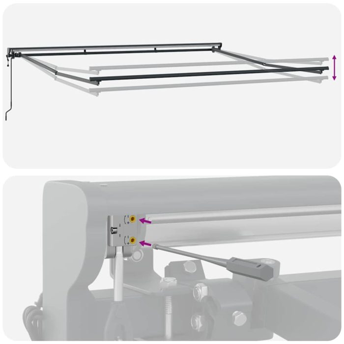 Novaro Napernyő keret Kék és Fehér 400 × 300 cm - Image 10