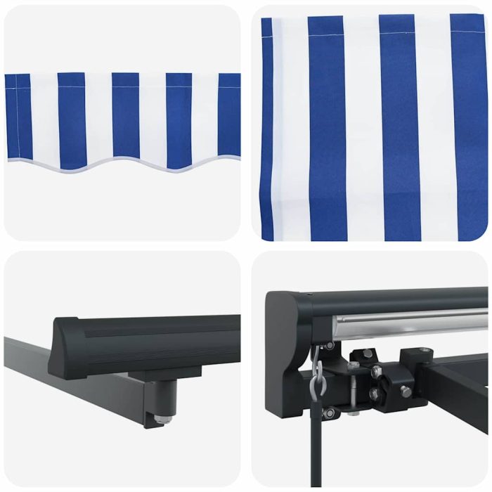 Novaro Behúzható napellenző Kék és Fehér 400 × 300 cm - Image 10