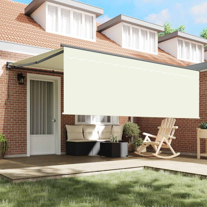Novaro Behúzható napellenző Krém 400 × 300 cm Pamut és Alumínium - Image 3