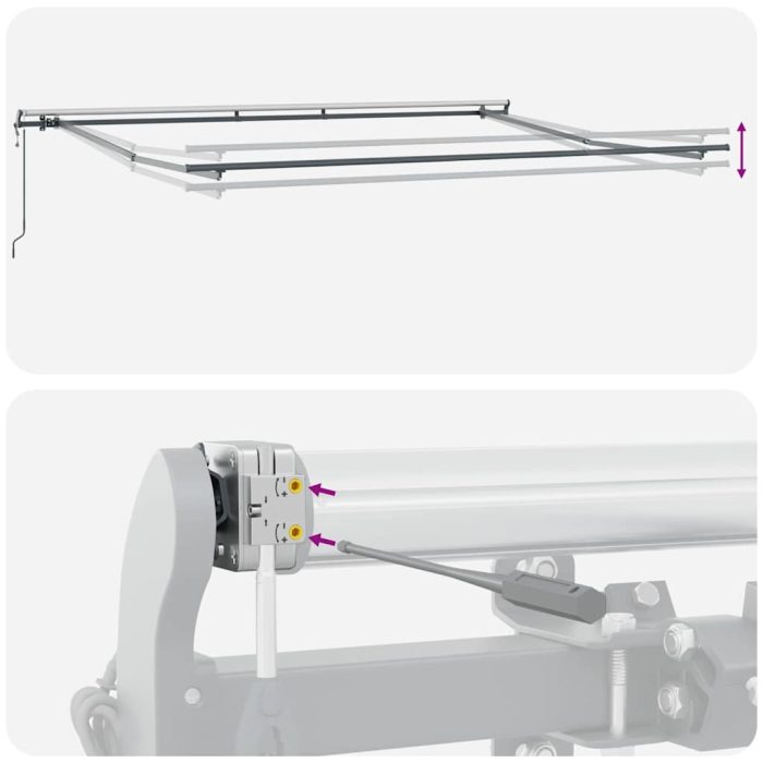 Novaro Behúzható napellenző narancssárga és barna 400 × 300 cm - Image 10