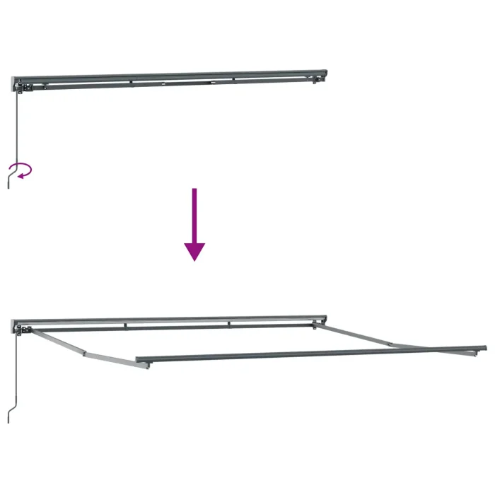 Novaro Napernyő keret Antracit és Fehér 400 × 300 cm