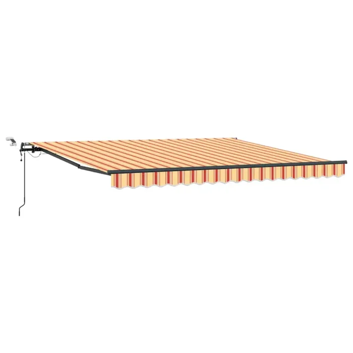 Novaro Behúzható napellenző Sárga és narancs 400 × 300 cm Poliészter