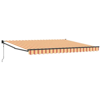 Novaro Behúzható napellenző Sárga és narancs 400 × 300 cm
