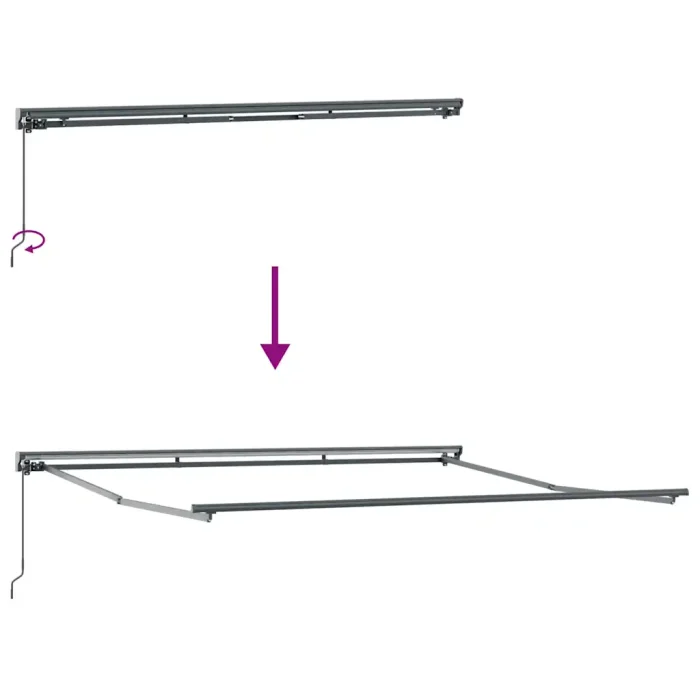 Novaro Napernyő keret Bézs 400 × 300 cm Poliészter PU bevonattal