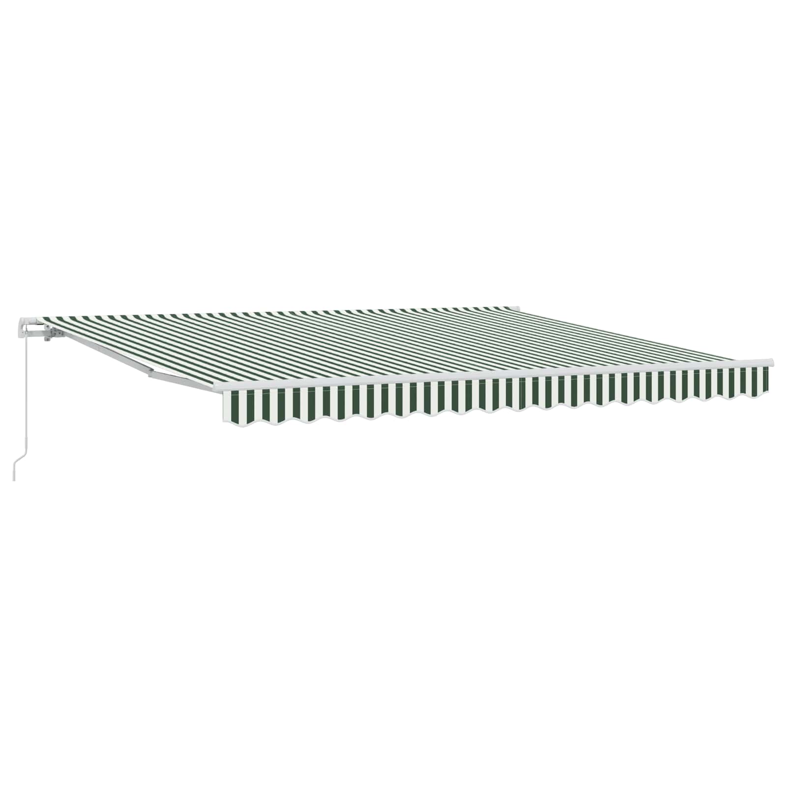 Novaro Behúzható napellenző Zöld és Fehér 400 × 300 cm
