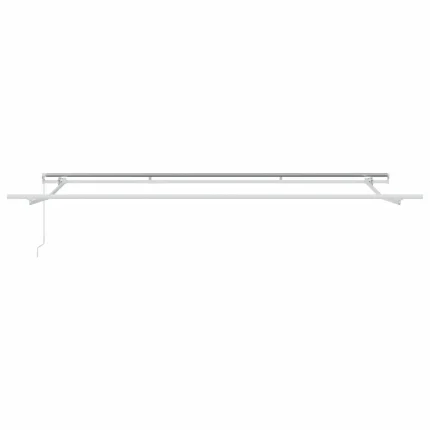 Novaro Behúzható napellenző Zöld és Fehér 400 × 300 cm