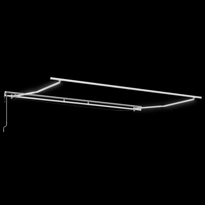 Novaro Behúzható napellenző Zöld és Fehér 400 × 300 cm Poliészter