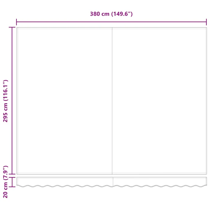 Novaro Behúzható napellenző Zöld és Fehér 400 × 300 cm Szövet és Fém