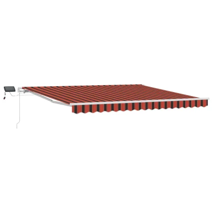 Novaro Behúzható napellenző narancssárga és barna 400 × 300 cm