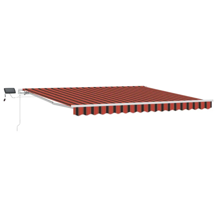 Novaro Behúzható napellenző narancssárga és barna 400 × 300 cm