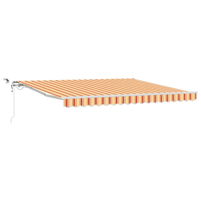 Novaro Behúzható napellenző Sárga és narancs 400 × 350 cm Poliészter