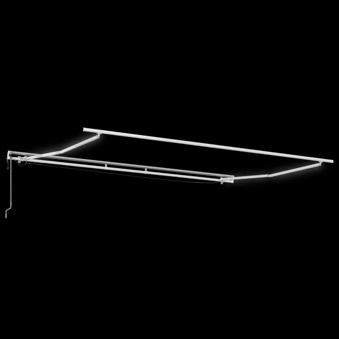 Novaro Behúzható napellenző Sárga és narancs 400 × 350 cm Poliészter