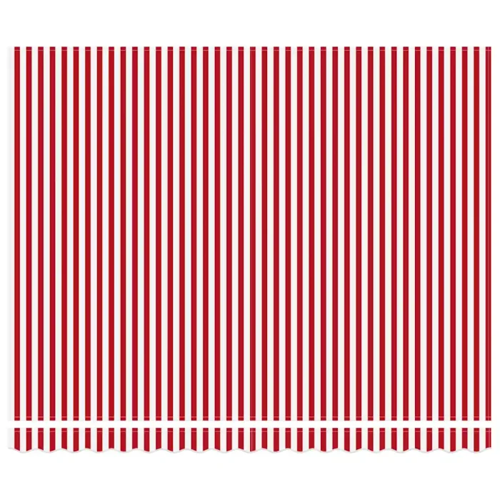 Novaro Behúzható napellenző Piros és Fehér 400 × 350 cm