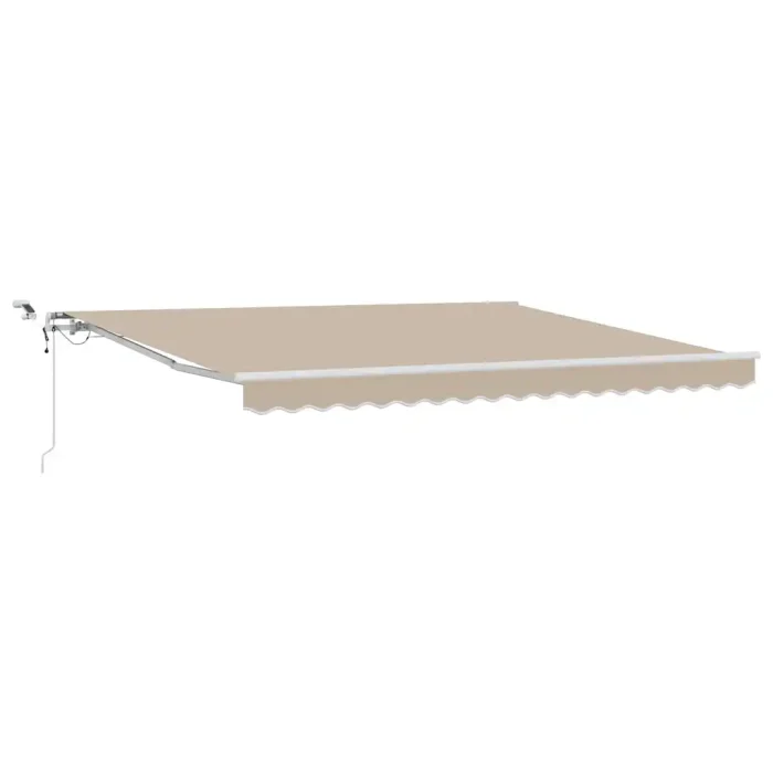 Novaro Behúzható napellenző Bézs 400 × 350 cm Poliészter