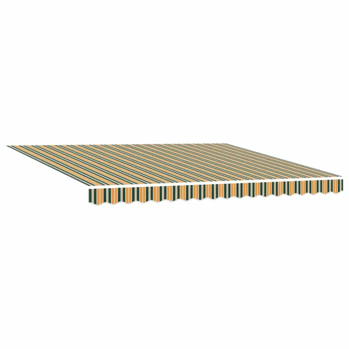 Novaro Behúzható napellenző Zöld és Fehér 400 × 350 cm