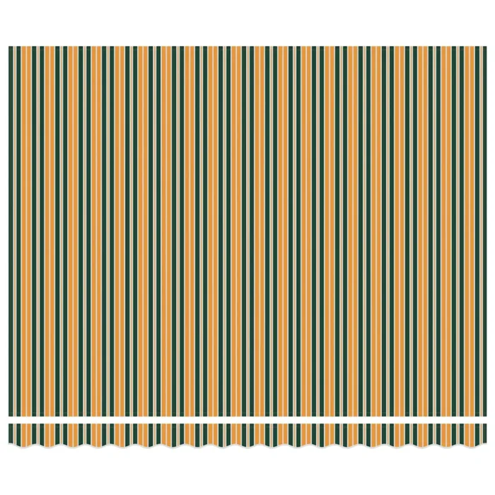 Novaro Behúzható napellenző Zöld és Fehér 400 × 350 cm