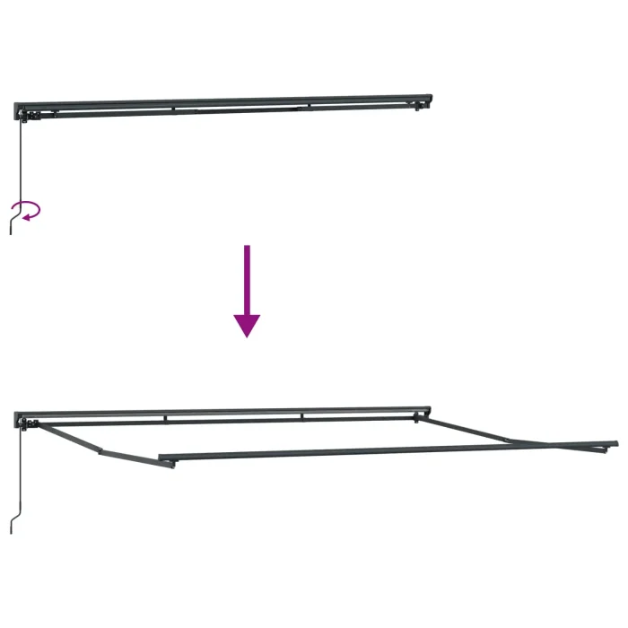 Novaro Napernyő keret Sárga és Fehér 450 × 300 cm