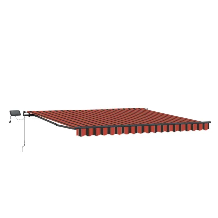 Novaro Behúzható napellenző narancssárga és barna 450 × 300 cm