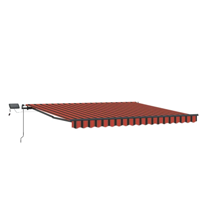 Novaro Behúzható napellenző narancssárga és barna 450 × 300 cm